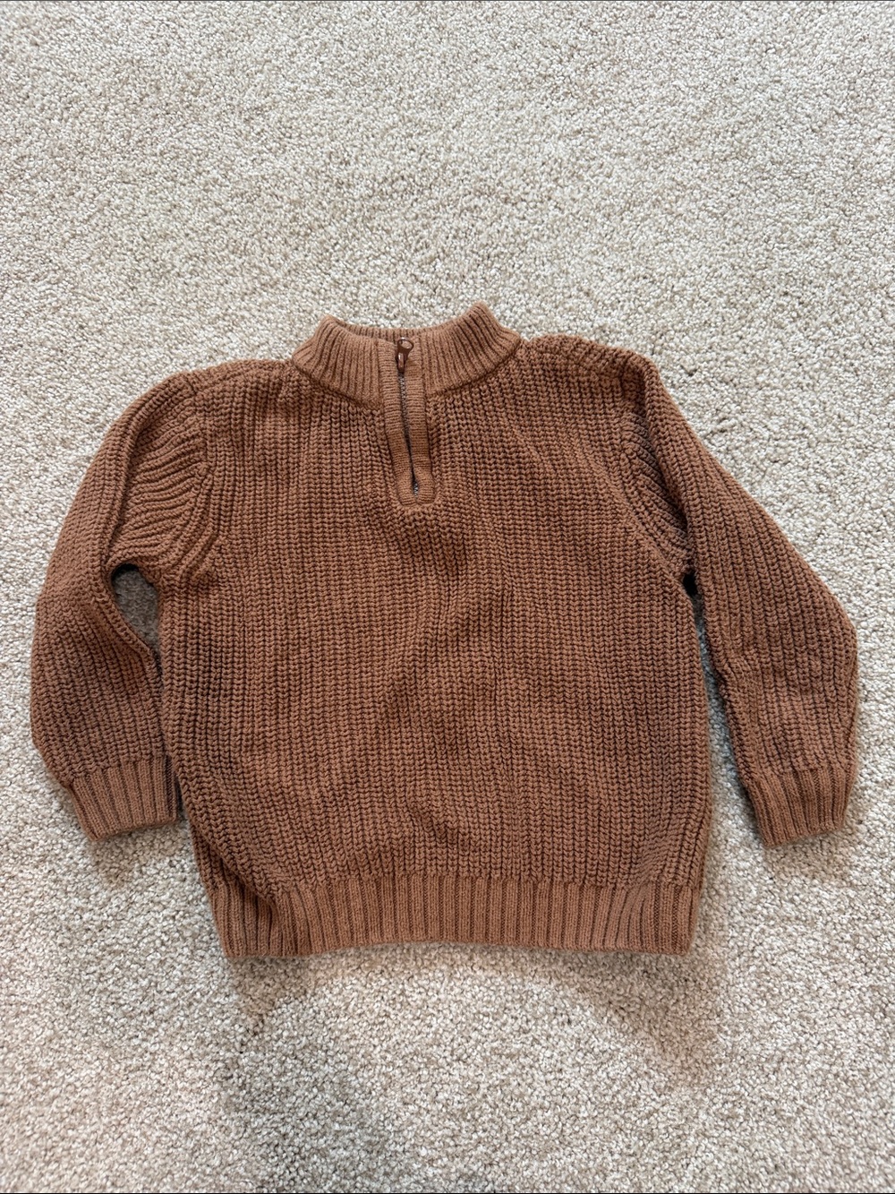 wonder nation Brown Half-Zip Knit Sweater